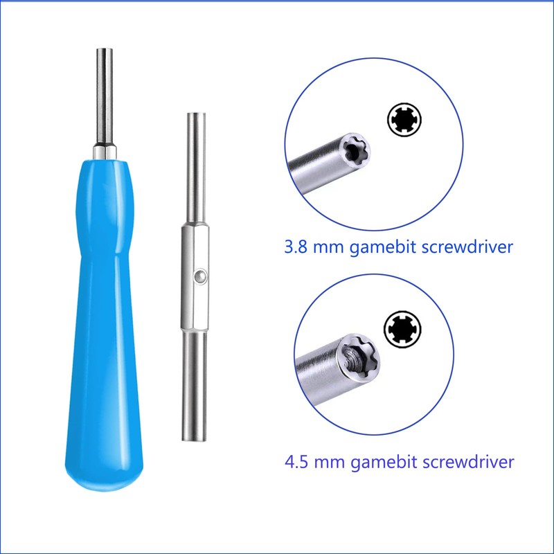 EXSEK Triwing Screwdriver, 3.8mm 4.5mm Gamebit Screwdriver Security Bit Screw