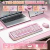 YUNZII C98 Cute Wireless Mechanical Keyboard(Pink Mao, Candy Switch)