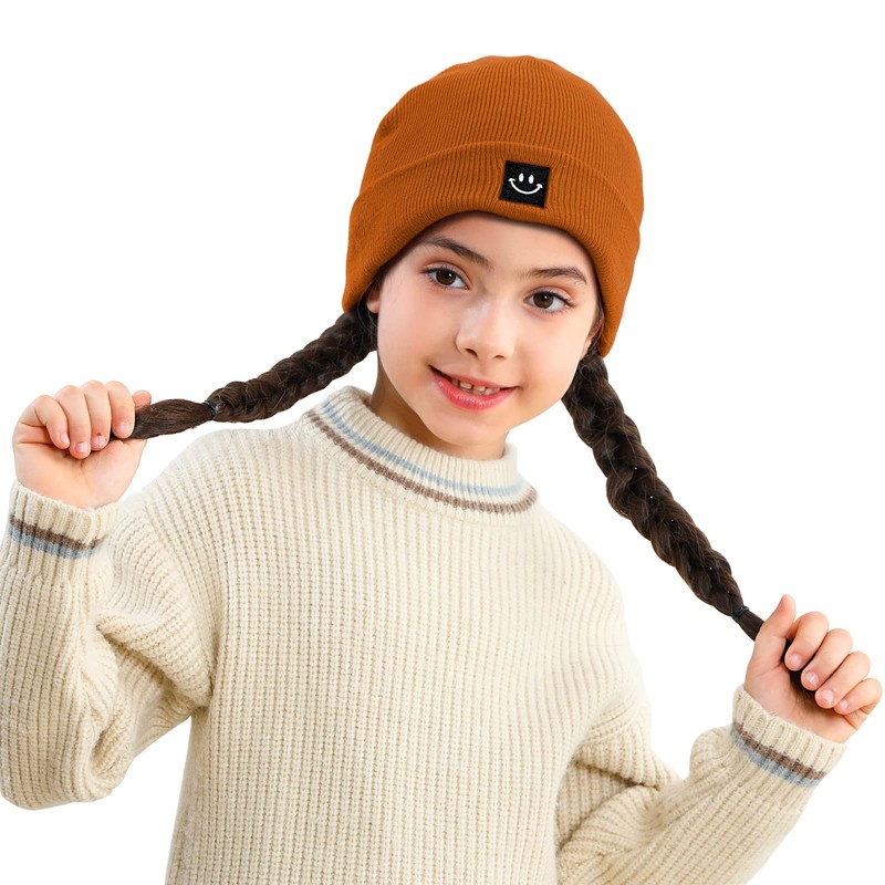 MaxNova Smiley Beanie 3-8 Years Dark Orange