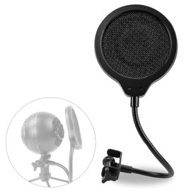 Snowball Mic Windscreen - 4 Inch 3 Layers Pop Filter with Flexible 360° Gooseneck Clip for Blue Snowball Mic to Improve Sound Quality by YOUSHARES
