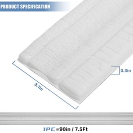 WADILE Crown Molding Peel and Stick, Flexible Wallpaper Border Wall Trim Border, Self Adhesive Mirror Moulding Frame Lines, 3D Edging Foam Ceiling Baseboard, White