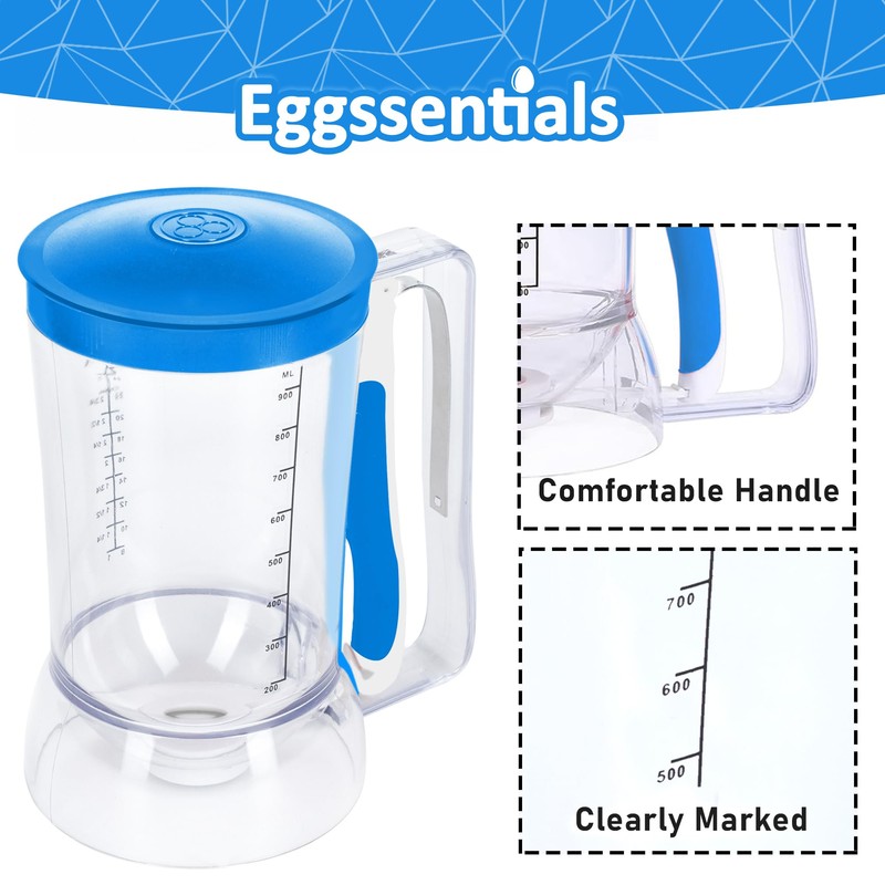 Eggssentials Batter Dispenser – Easy Pour Pancake Batter Dispenser for
