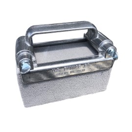 GrillMaster Combo - 2 x Grill Cleaning Pumice Bricks + Aluminum Grill Brick Holder, Use to Clean Restaurant Flat Top Grills or Griddles, Remove Carbon, Grease and More without Harsh Chemicals