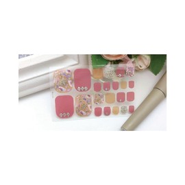 Neon Glitter Gold Accent Toe Nail Sticker Geometric Lines Marble Leopard Flower Ly015 Nail Wraps Art Stickers Manicure Supplies for Women for Home Nails Full Long Lasting Easy Apply and Remove