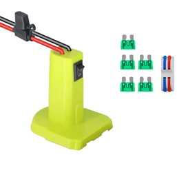 Power Wheel Battery Adapter for Ryobi 18V Battery Adapter Battery Conversion Kit with Switch，Fuses & Wire Terminals 12AWG Wire Compatible with DIY RC Car Toys and Robotics