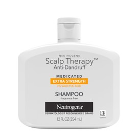 Neutrogena Scalp Therapy Anti-Dandruff Shampoo Extra Strength, with 3% salicylic acid, Fragrance Free, 12 fl oz