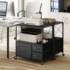 MAHANCRIS File Cabinet with Charging Station, 3 Drawer Lateral Filing