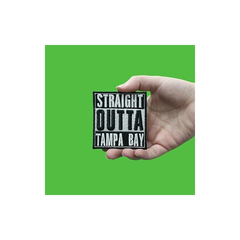 Straight Outta Tampa Bay Embroidered Iron On Patch