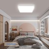SILAMPDI Lámpara de Techo Cuadrada Blanca 30cm, 48W 6500K Para