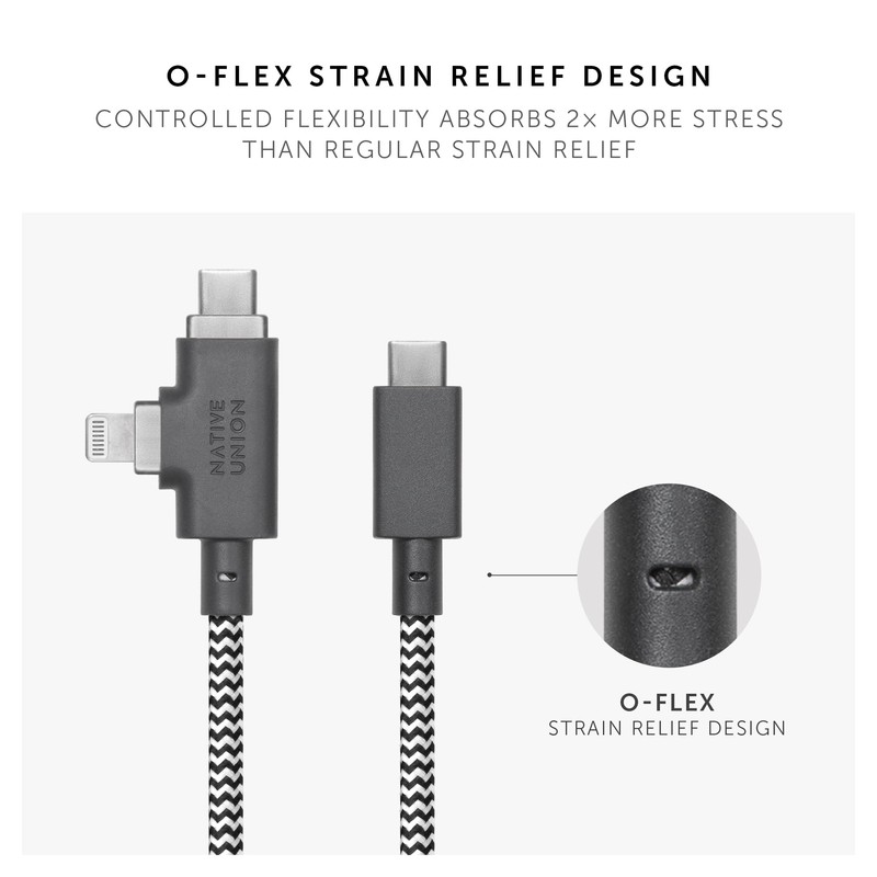 Native Union Belt Cable Duo Pro 240W – 8ft Ultra-Strong