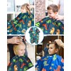 KEMUZ Kinder Friseurumhang, Haarschnitt Friseurumhänge, Verstellbarer Kleiner Dinosaurier Muster Umhang