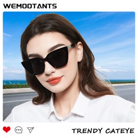 WEMOOTANTS Black Cateye Sunglasses 1.25 for Reading Womens Large Readers 125 Sun Glasses 1.0 125+ 1.5 1.75 2.0 2.25 2.5 2.75 3.0 3.5 4.0 Outdoor Sunnies