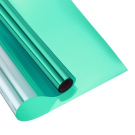 MECCANIXITY Window Privacy Film, One Way Daytime Privacy Heat Control Blocking Static Cling Window Tint for Home Office, Green, 35.4x78.7 Inch