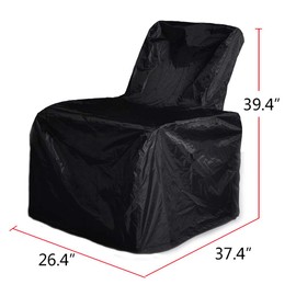 ART TO REAL Outdoor Patio Furniture Chair Protective Storage Cover, Durable and Water Resistant High Back Outdoor Chair Cover, Black