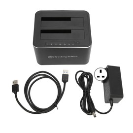 USB 3.0 to Dual Slot SATA HDD Docking Station Offline Clone Supports 2x 16TB SSD Dock for 2.5in 3.5in