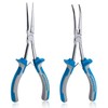 SPEEDWOX 2PCS Long Reach Needle Nose Pliers Set Long Nose