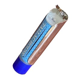 TALLAC HOUSE Solid Sterling Silver Lip Balm Holder Keychain Sleeve with Dial Protection Not Chapstick Brand Compatible. Made in USA