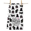 PXTIDY Newfoundland Dog Kitchen Towel Life is Better with Newfoundlands
