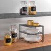 Metaltex Palio Lava corner cabinet insert 2-level 25x25x19cm TouchTherm, black,
