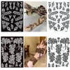 XMASIR 10 Sheets Tattoo Stencils 20 Pcs Arm Hand Tattoo