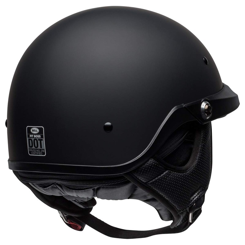 Bell Pit Boss Open-Face Motorcycle Helmet (Solid Matte Black, Medium)