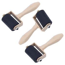 3 Pcs Rubber Brayer Rollers Ink Applicator Printmaking Art Craft Rollers Paint Brushes for Craft Projects Ink Stamping Lino Printing Ink Lino Ink