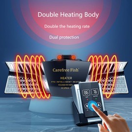 Carefree Fish Aquarium 500W 2IN1 Ceramic Heater PID Control Digital Dual Heating Rods The Safest Most Accurate and Fastest Heater for Fish Tank (No Cooking Fish)