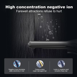 Ficzcfy Small Flat Irons for Short Hair,Pro 3/10'' Pencil Flat Iron with LED Display,Pixie Cut and Bangs,Mini Hair Straightener for Edges with Adjustable Temperature,Auto Shut Off