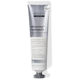 Boka Pasta de dientes sin flúor, pasta de dientes con nano hidroxiapatita, apropiada para dientes sensibles, para adultos, cuidado bucal para niños - Blanqueamiento* menta refrescante, 4 onzas