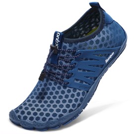 Racqua Zapatos de agua de malla compuesta para hombres y mujeres, Wz114-blue, 10.5 Women/9.5 Men