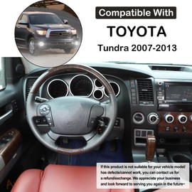 Aunginsy Car Center Console Dashboard Panel Frame Cover Trim Fit Toyot@a Tundra 2007-2013 Central Control Dashboard Panel Molding Instrument Protection Frame Decorative Cover ABS Interior Accessories