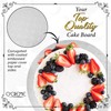 O'CREME White Wraparound Cake Pastry Round Drum Board 1/4 Inch