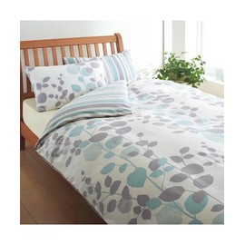 nishikawa [Nishikawa] mee 3-step cover changing - Easy, time-saving, stress-free duvet cover, Single, Blue, Easy-to-thread full-opening zippers on both sides, Snap-style hooks that just click into