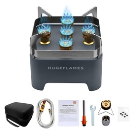 Portable Butane Stove Small Camping Stove Propane Stove Windproof Cooking Burner Gas Stoves with Carrying Case & Ignitor for Emergency Outdoor Hiking Picnic