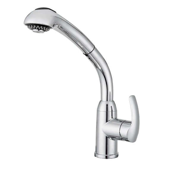 Dura Faucet DF-NMK861-CP RV Hi-Rise Pull-Out Kitchen Sink Faucet (Chrome)