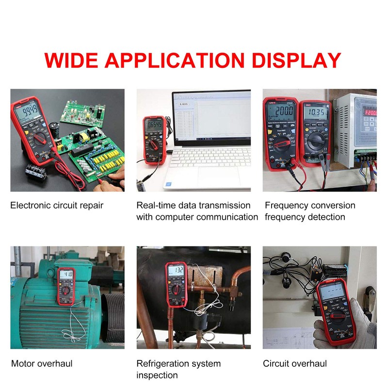 UNI-T UT61D+ Multímetro digital True RMS AC/DC Voltaje Corriente Resistencia