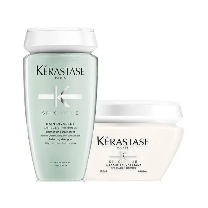 Kerastase DUO Specifique Bain Divalent 250ml and Specifique Réhydratant Hair