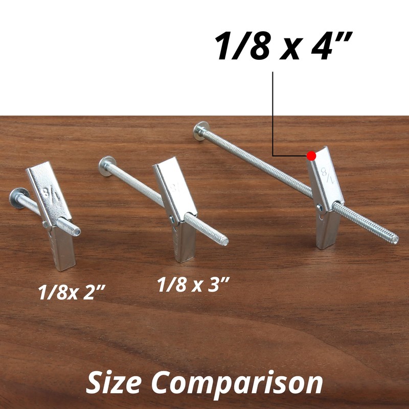 HASWARE Toggle Bolt Zinc Plated Steel and Wing Nut for