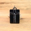 COAI Christian Jewelry Black Obsidian Necklace Jesus Crucifix Necklace Healing