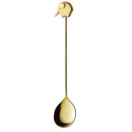 Takakuwa Metal Rubber Cast Elephant Coffee Spoon, Gold 003471