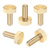 M METERXITY 5-Pack Knurled Thumb Screws, M6x16mm Solid Brass Flat