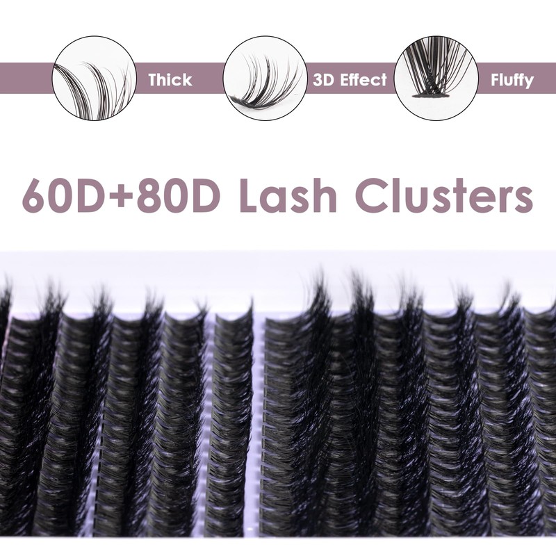Lash Clusters Lash Extensions 280 Pcs Individual Lashes DIY Eyelash