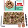 Twidec/80PCS 1/4"-20 Threaded Inserts for Wood Furniture Screw-in Nut Wood