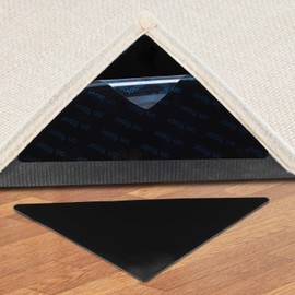 Non-Slip Rug Clips 8-Pack, for Wood and Tile Floors, Double-Sided Reusable,Rug Corner Clips to Prevent Corners from Curling, Easy to Install Rug Stickers for Area Rugs