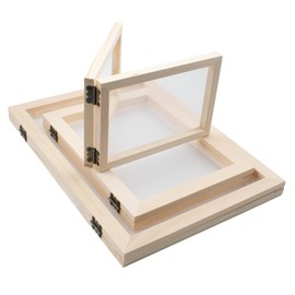 KeaJuidy Pack of 3 Wooden Paper Making Frame, Double Layer Paper Frame, Paper Ladder Frame for DIY Paper Crafts, 3 Sizes