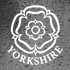 Yorkshire Rose Text Car Sticker Novelty Window Bumper Decal Van Vinyl