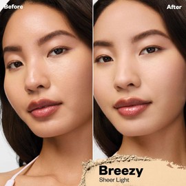 Kosas Polvo Fijador Facial Cloud Set - Control de Brillo Suavizante, Acabado de Maquillaje Translúcido Suave y Transparente, Polvo de Hornear Prensado Suelto Portátil y de Larga Duración - Breezy(Shee