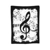 MIBDDK Abstract Music Note with Piano Blanket Flannel Fleece Throw