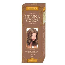 Henna Colors 13 hazel nut Haarbalsam Hair color effect natural hair dyeing medium hen eco