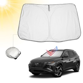 BIBIBO Auto Sonnenschutz mit UV Schutz Kompatibel mit Hyunda-i Tucson 2015-2025, Auto Sonnenschirm für Frontscheibe, Hitzeschutz Auto gegen UV-Strahlen, faltbar Windschutzscheibe Sonnenschirm